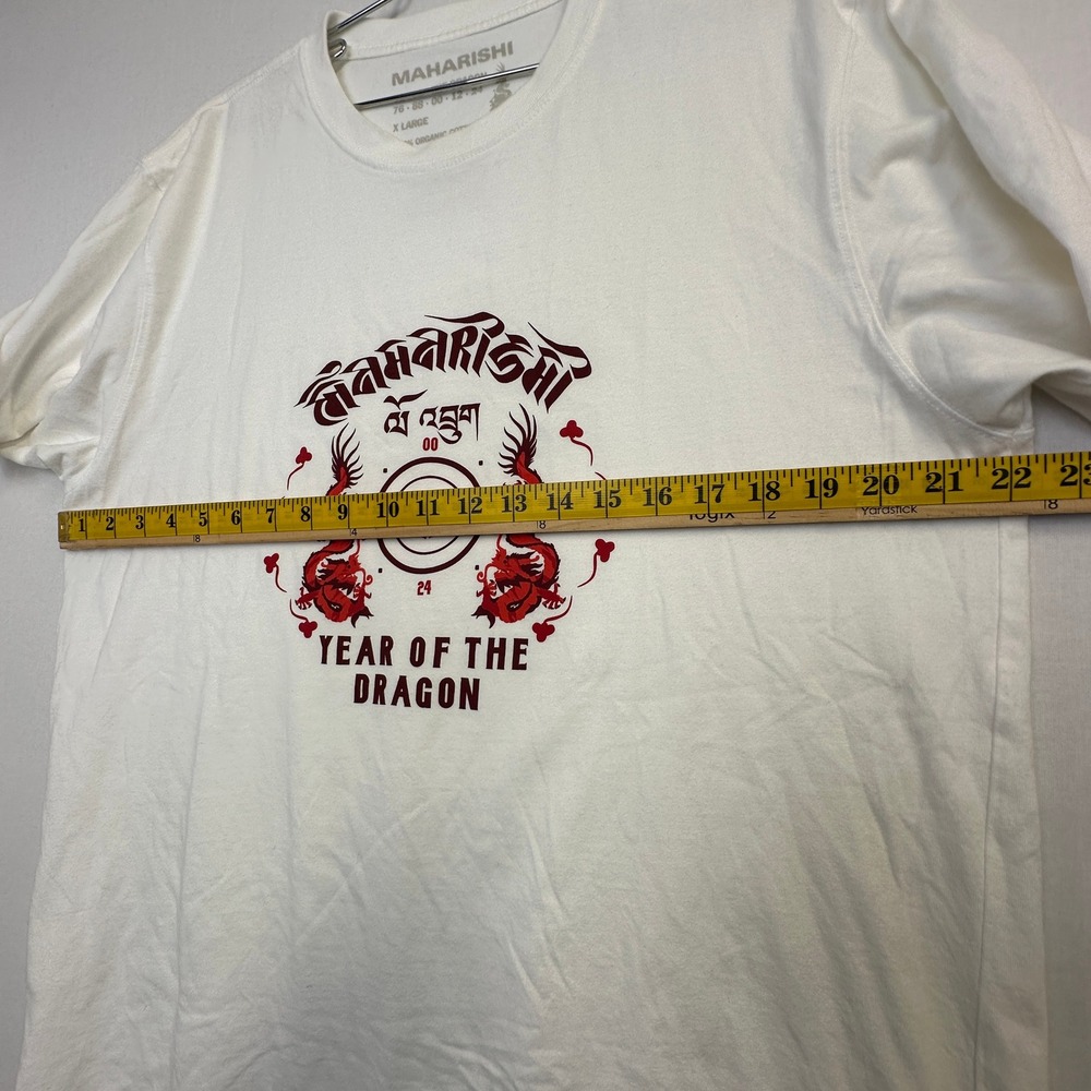 Maharishi Year of the Dragon T-Shirt Organic Cotton Off White Men XL - Picture 3 of 11